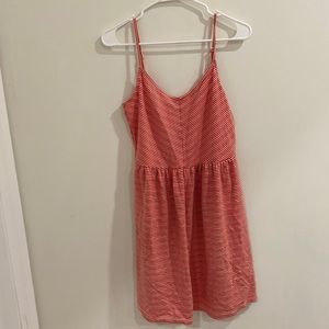 Women’s orange and white striped casual dress